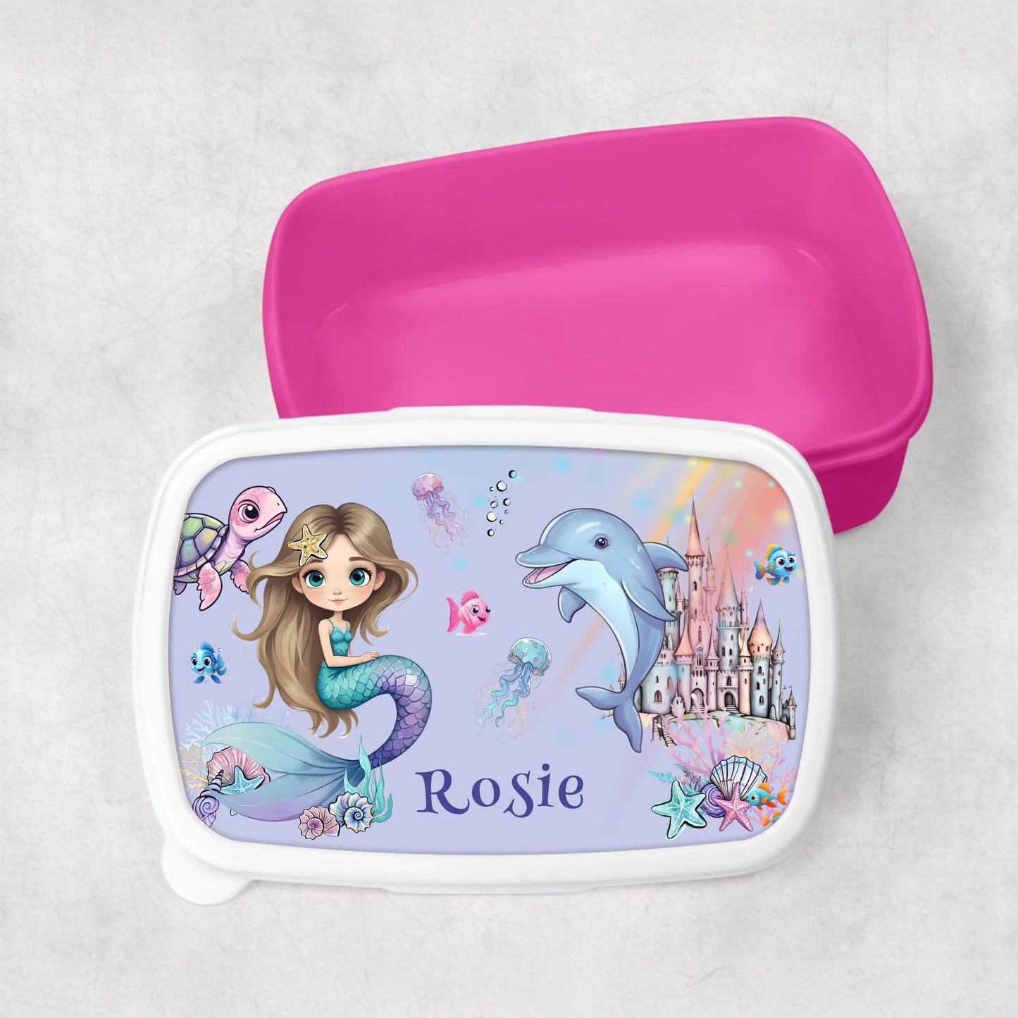 Name lunchbox for girls – mermaid design
