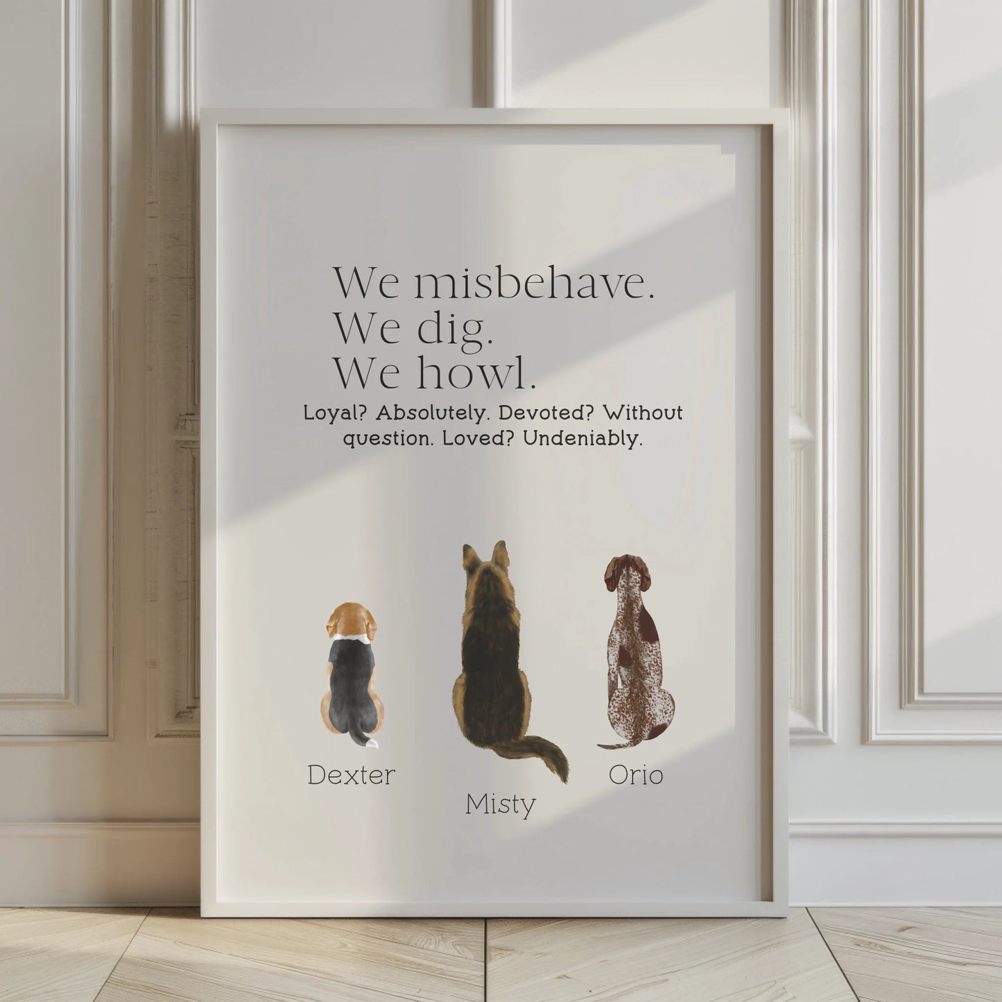 dog mischief quote print