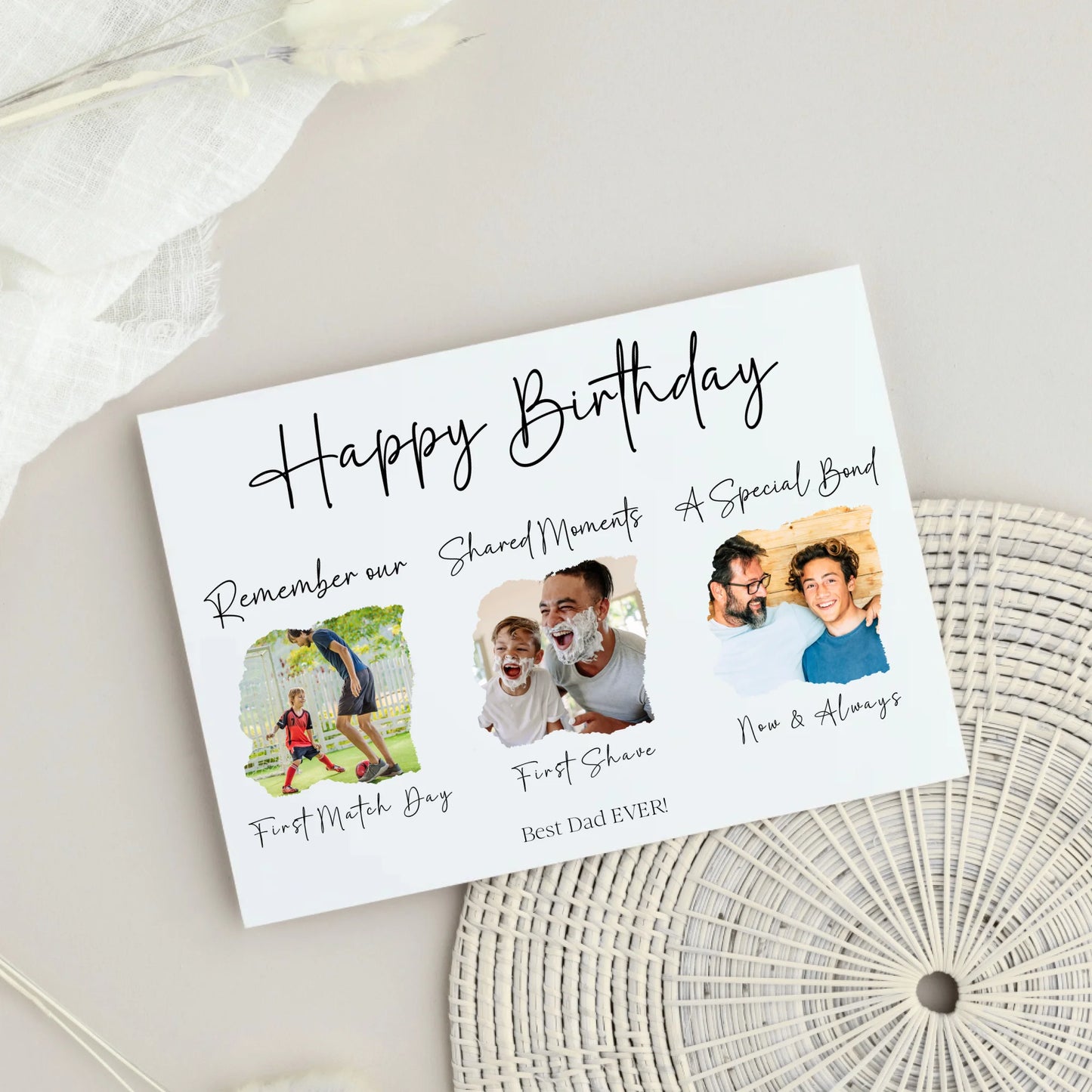 Card with photos and quote