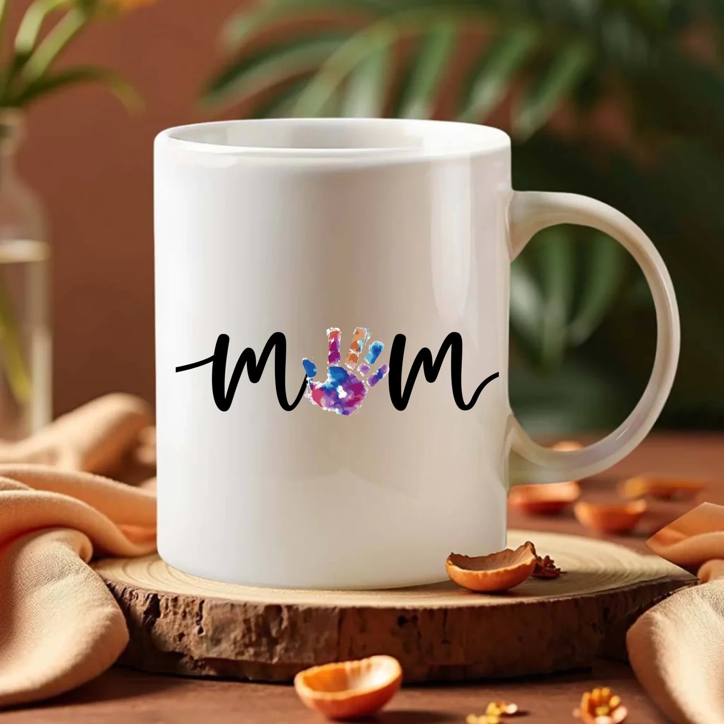 Personalised mug with Mum and child de