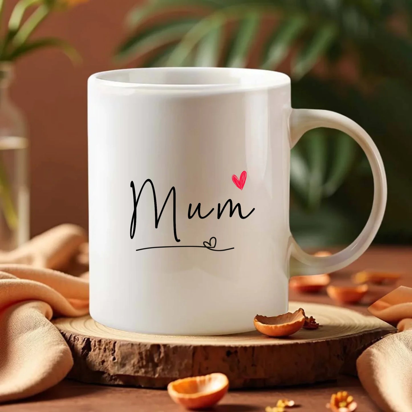 Mug with Mum or Dad and heart detail