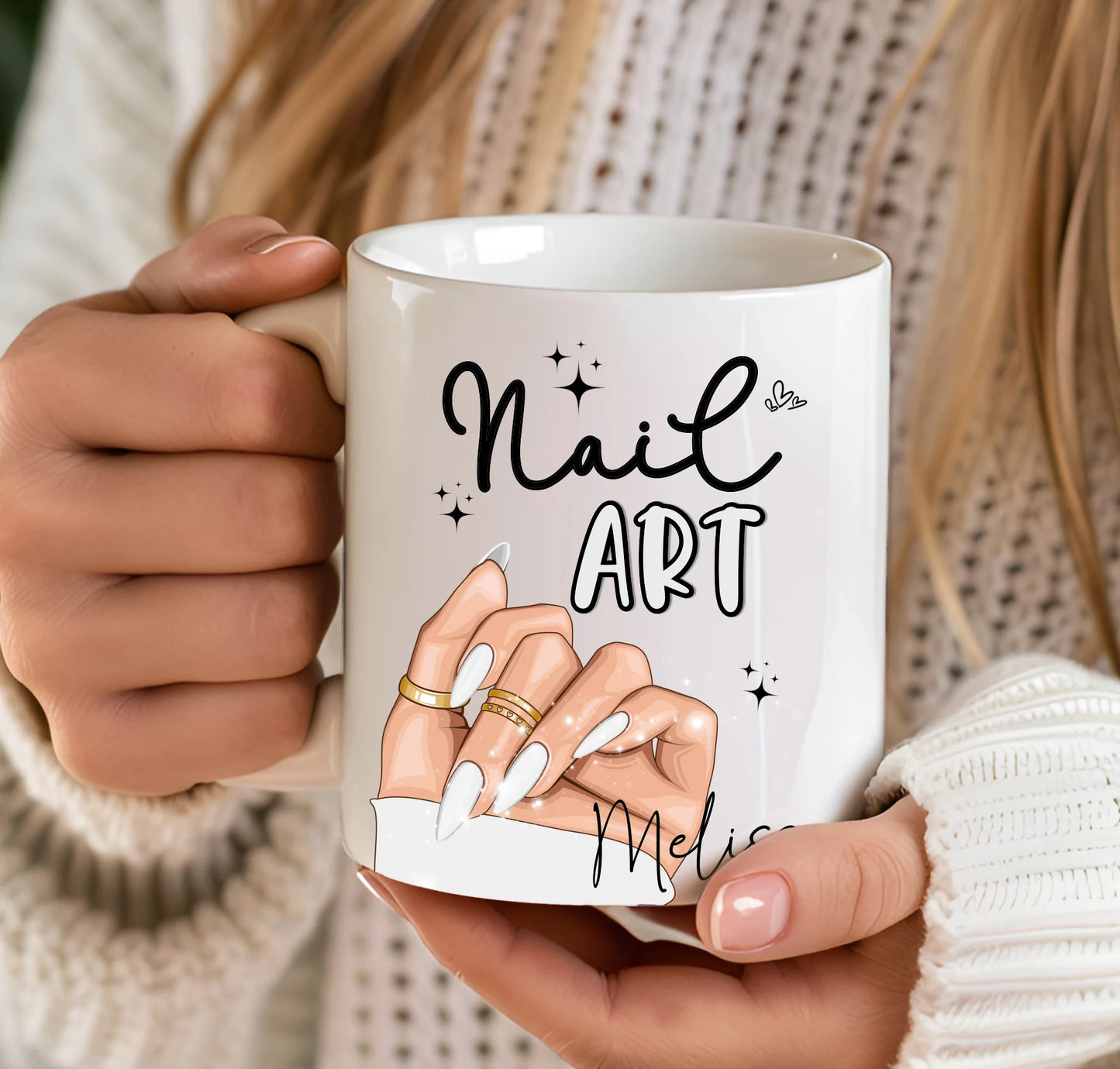 Nail tech gift mug with custom name