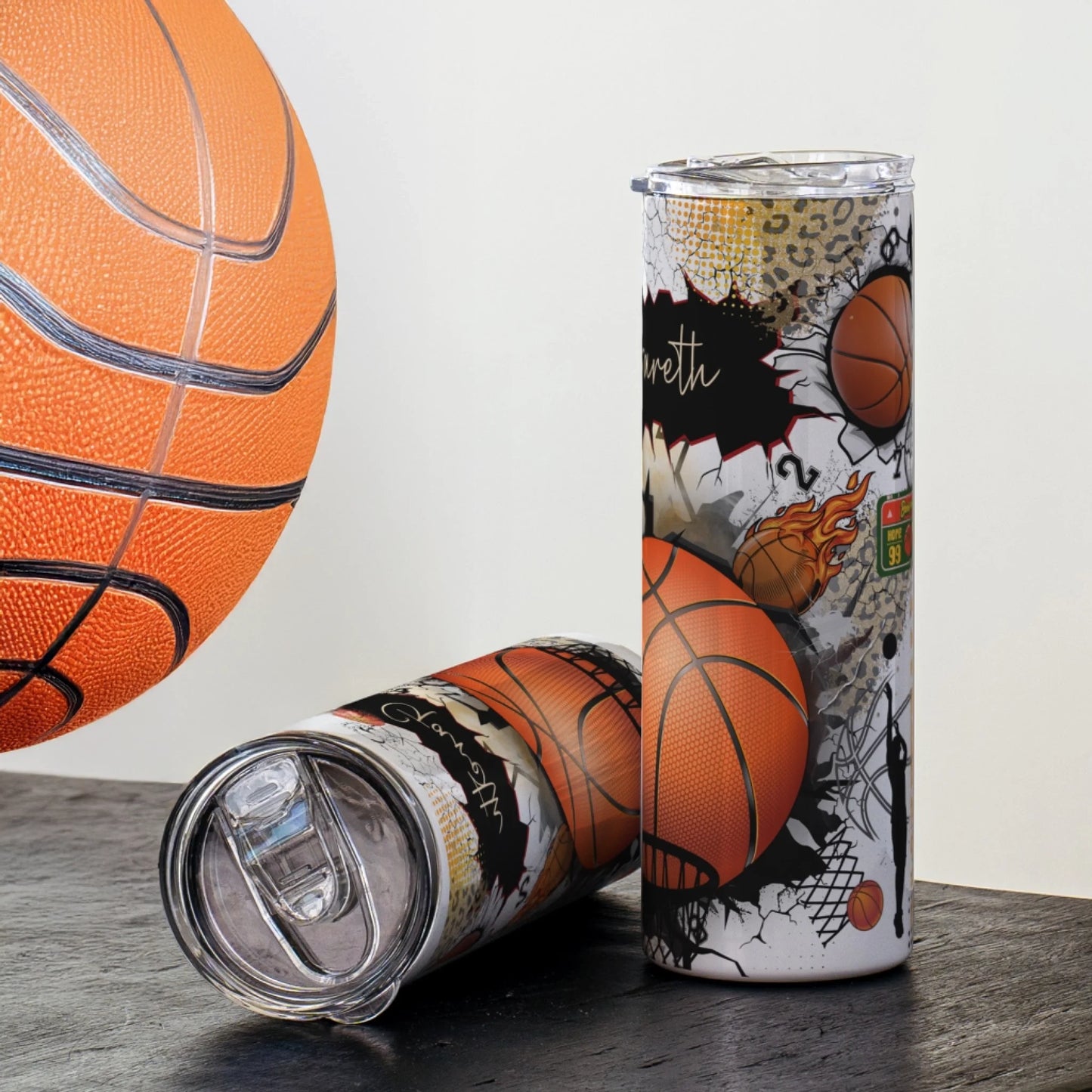 Personalised gym bottle for basketball