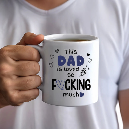 funny dad mug with blue heart