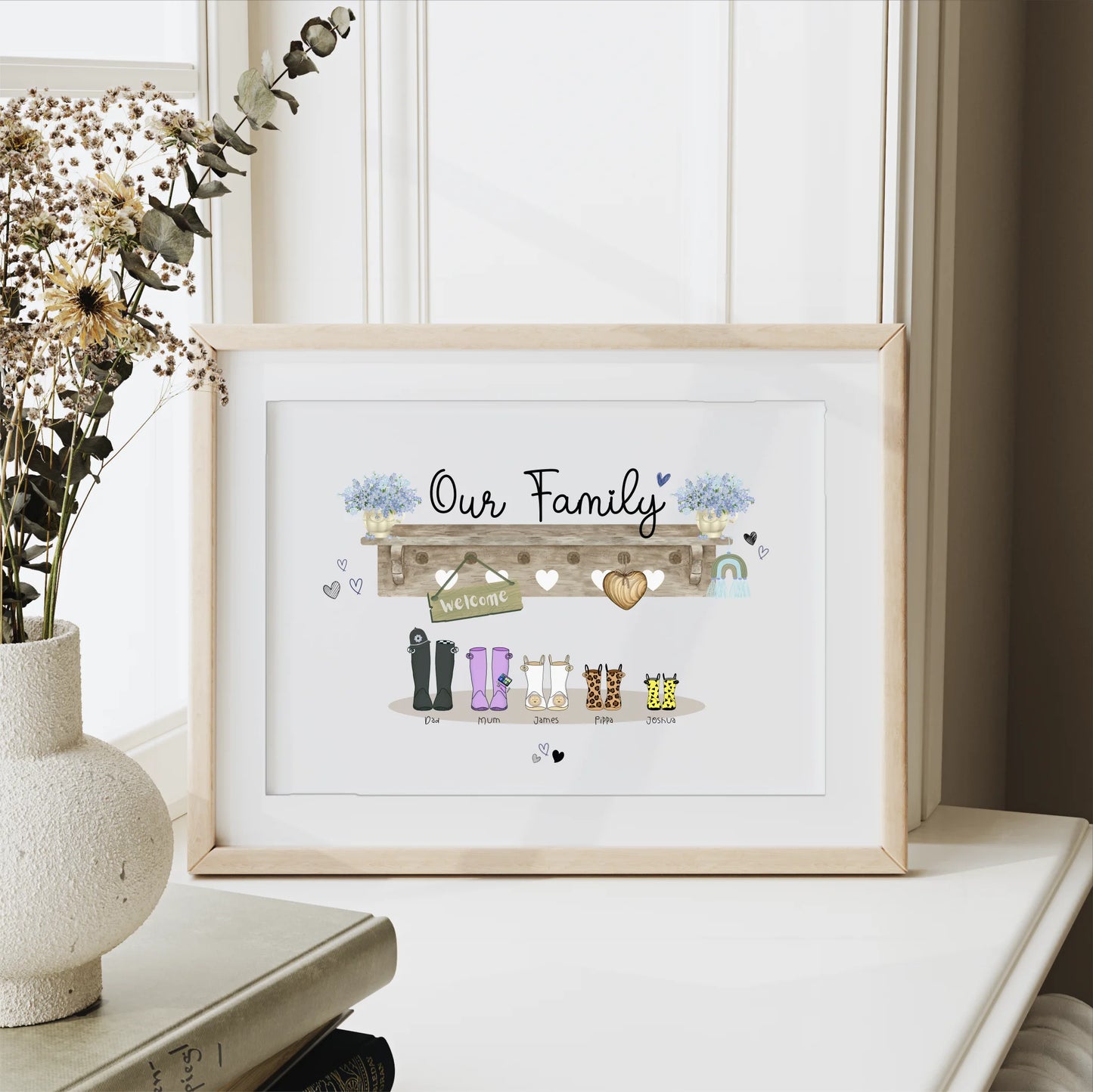 Personalised Our Family wall art UK