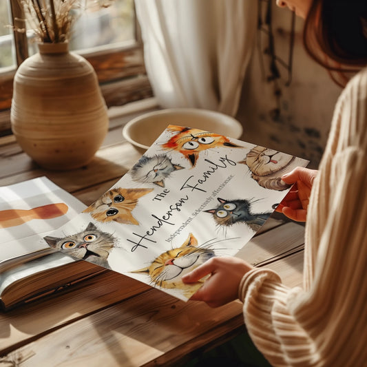 peeking-cats-custom-family-name