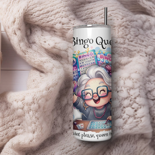 custom insulated tumbler for bingo lovers
