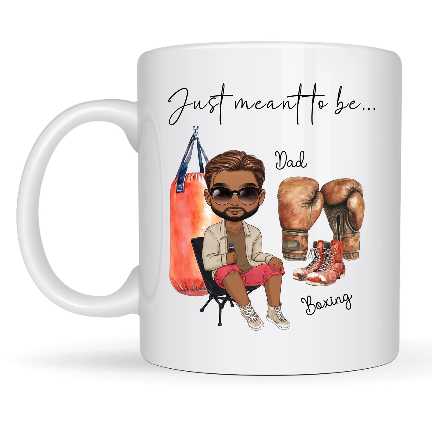 personalised boxing mug with gloves