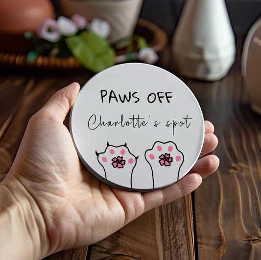 Customised cat gift coaster