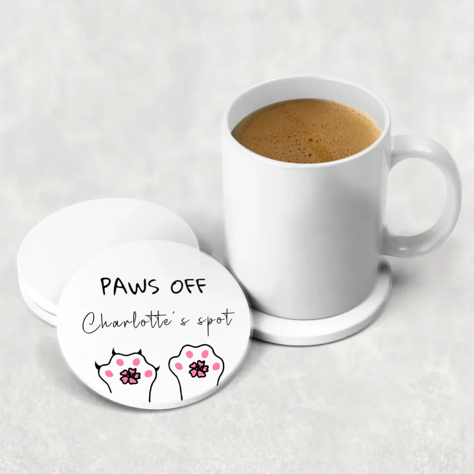 Quirky cat lover gift coaster