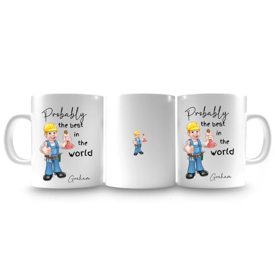 Fun plumber gift mug