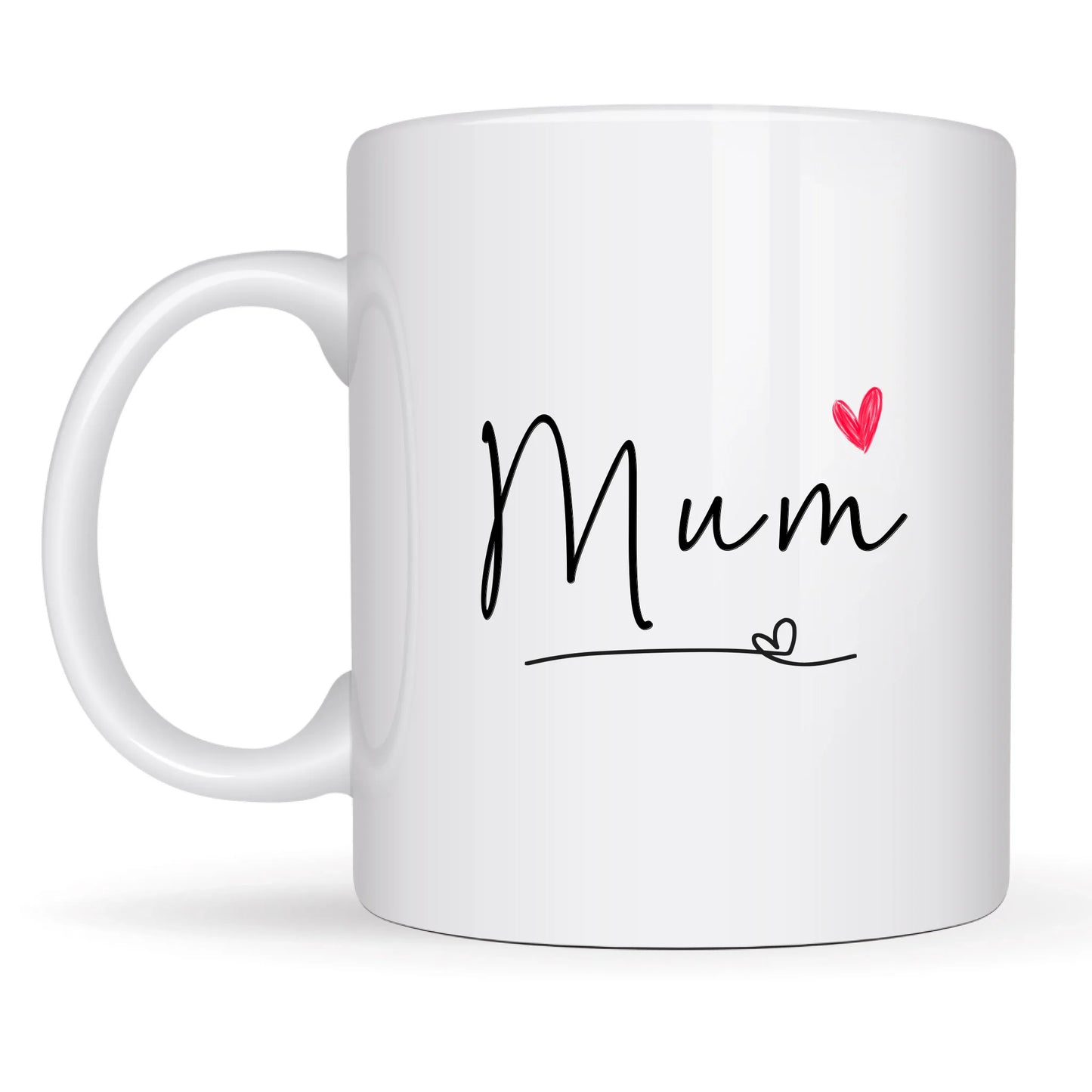 Custom Dad mug with blue heart and script font