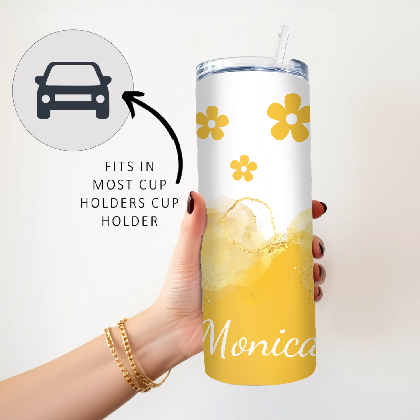 Hot and cold insulated floral cup