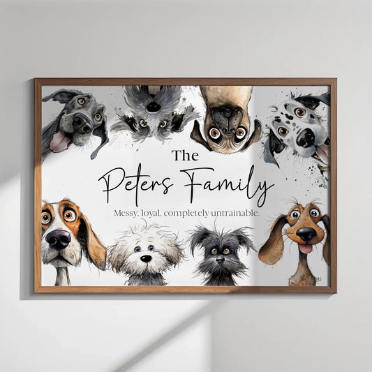 Funny Dog Family Artwork