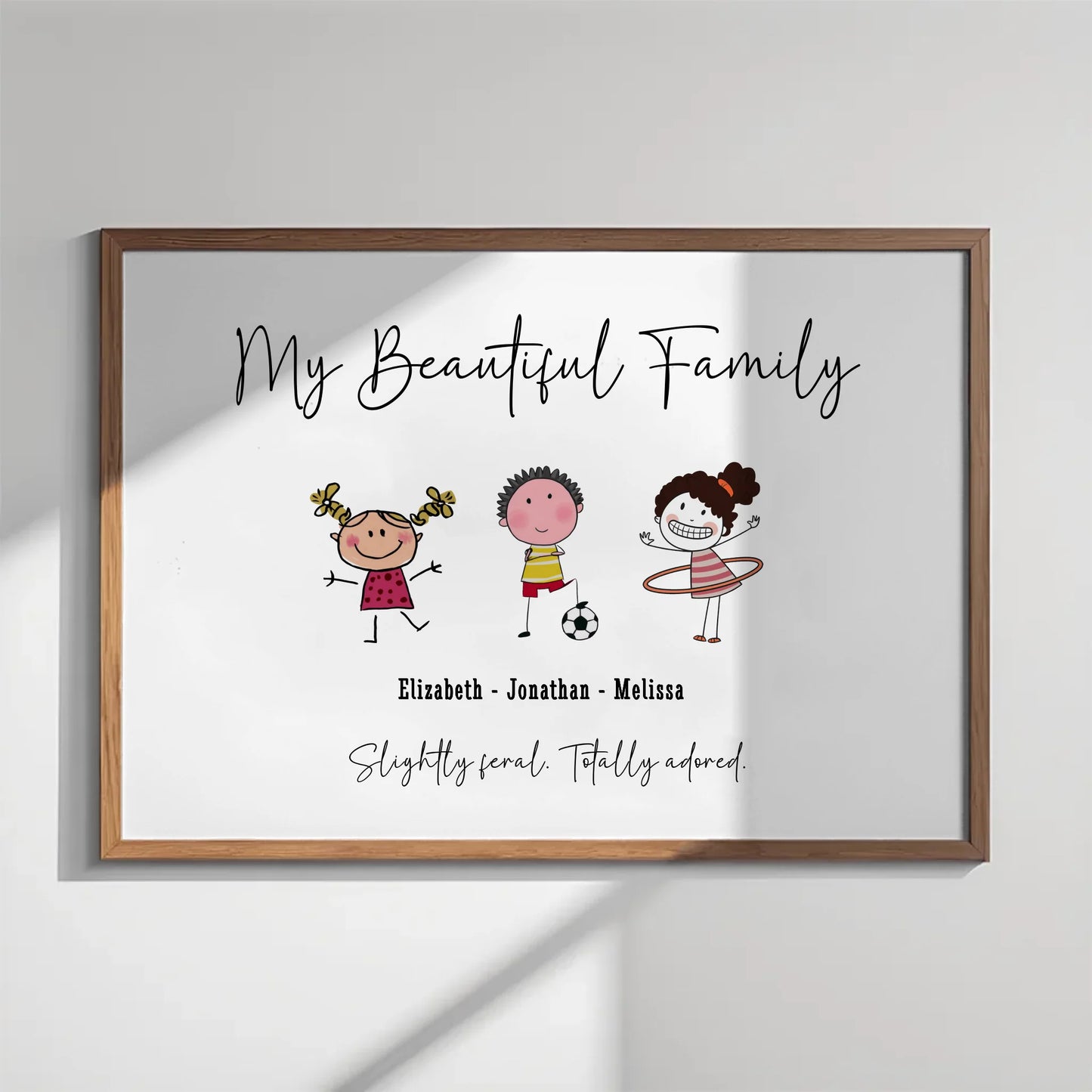 Personalised stick figure family print