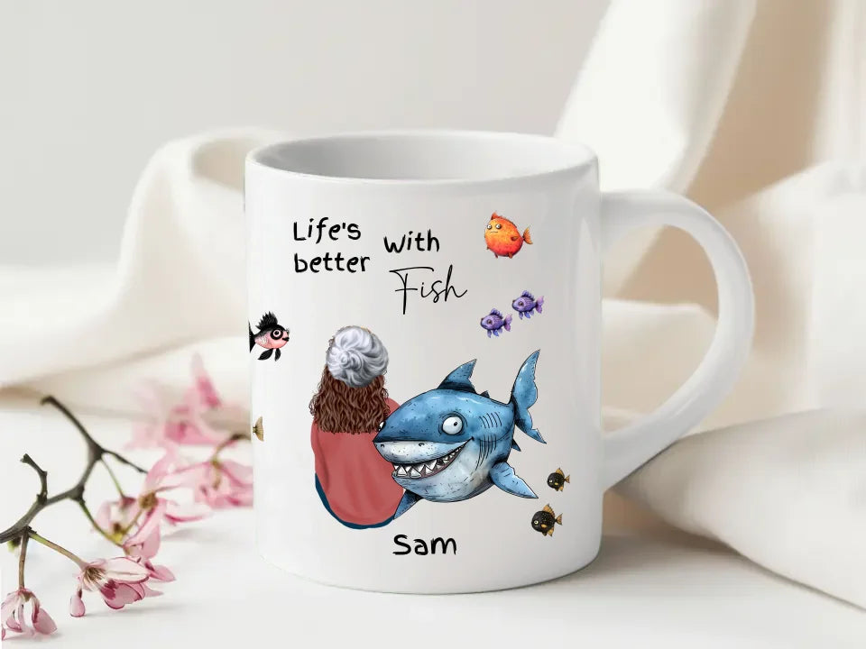 Quirky gift mug for fish lovers