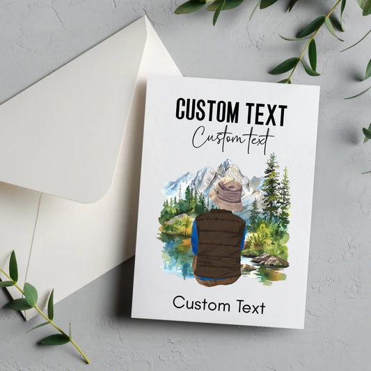 Personalised fishing greeting card for men