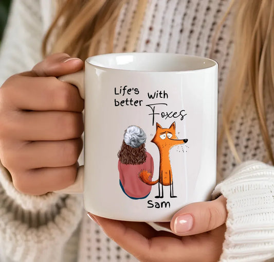 Life’s Better with Foxes design mug