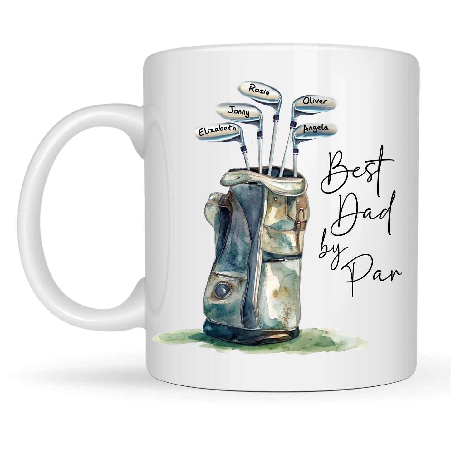 Best Dad by Par printed golf mug