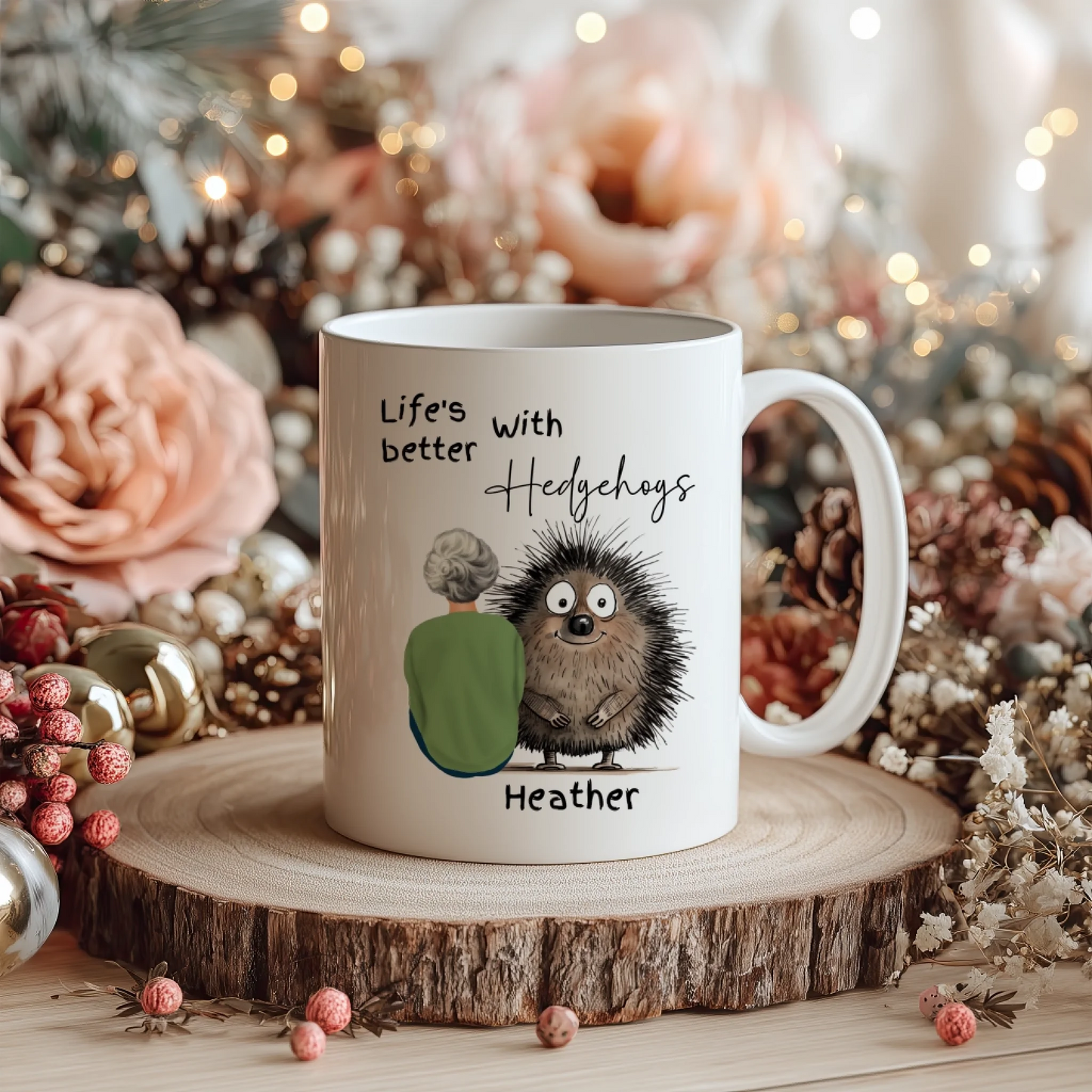 Cute hedgehog gift for birthdays or Christmas