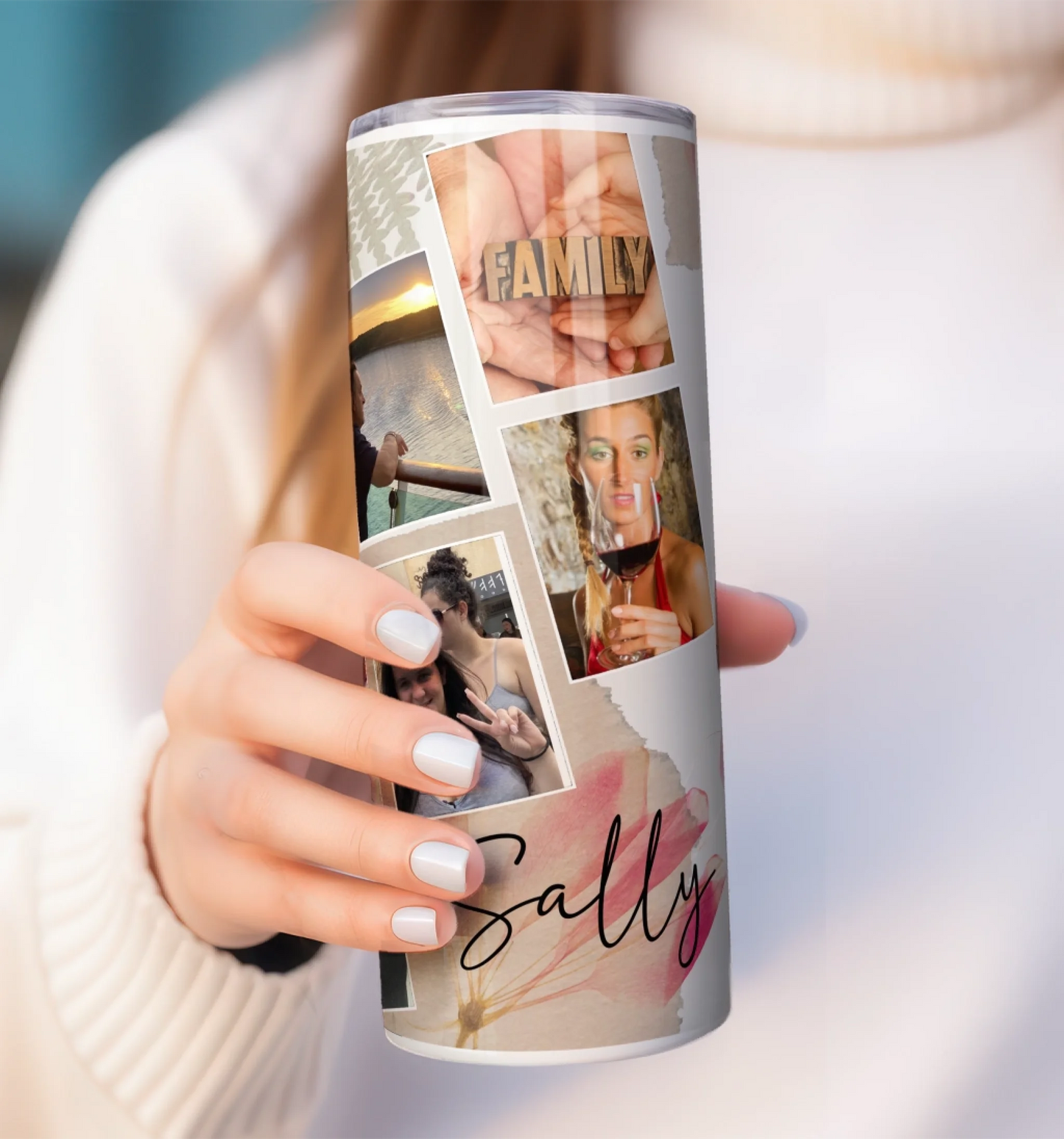 Personalised insulated travel mug for wedding gift