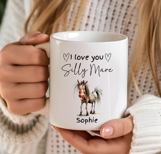 Funny Silly Mare love mug