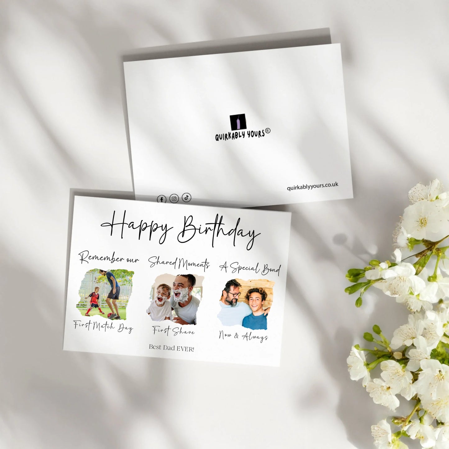 Father’s Day card with photos and captions