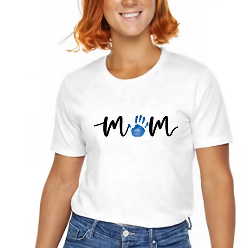 personalised mum handprint t-shirt