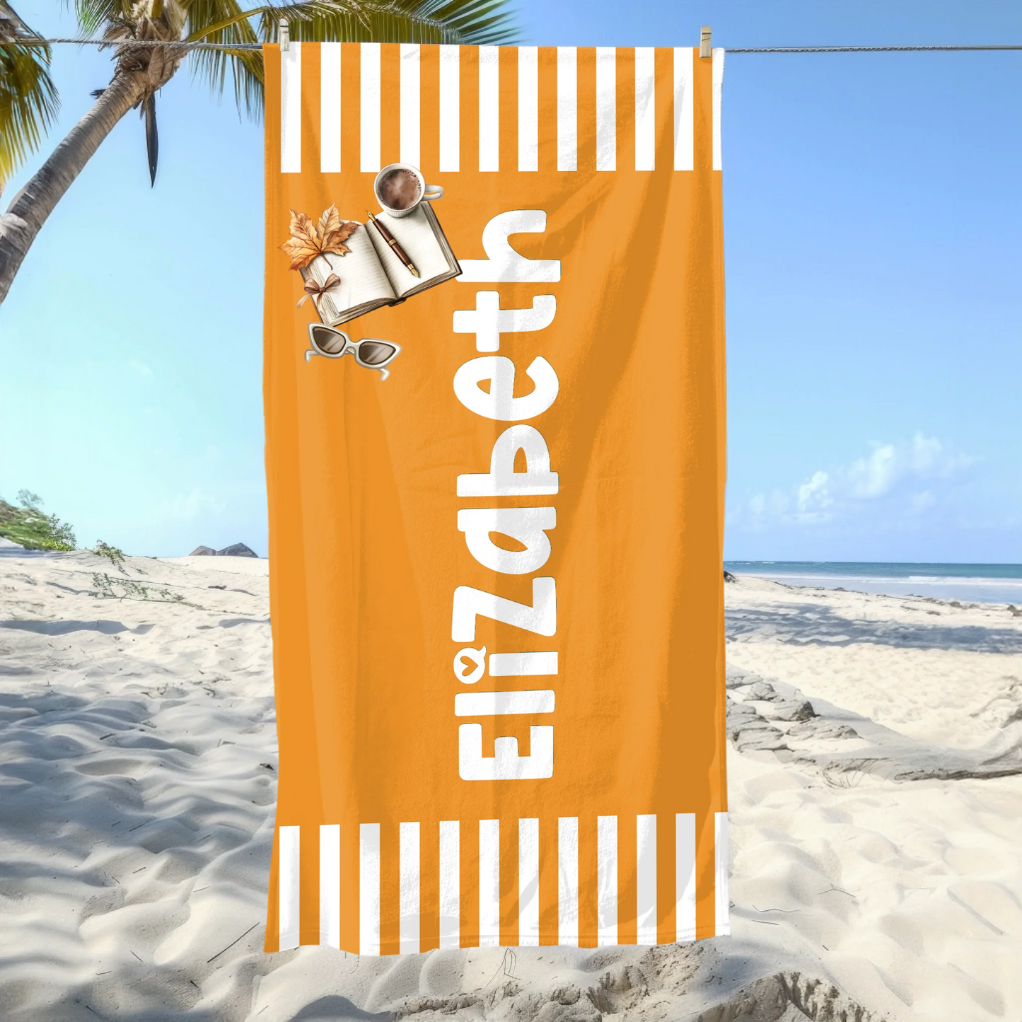 Personalised towel with full-length name