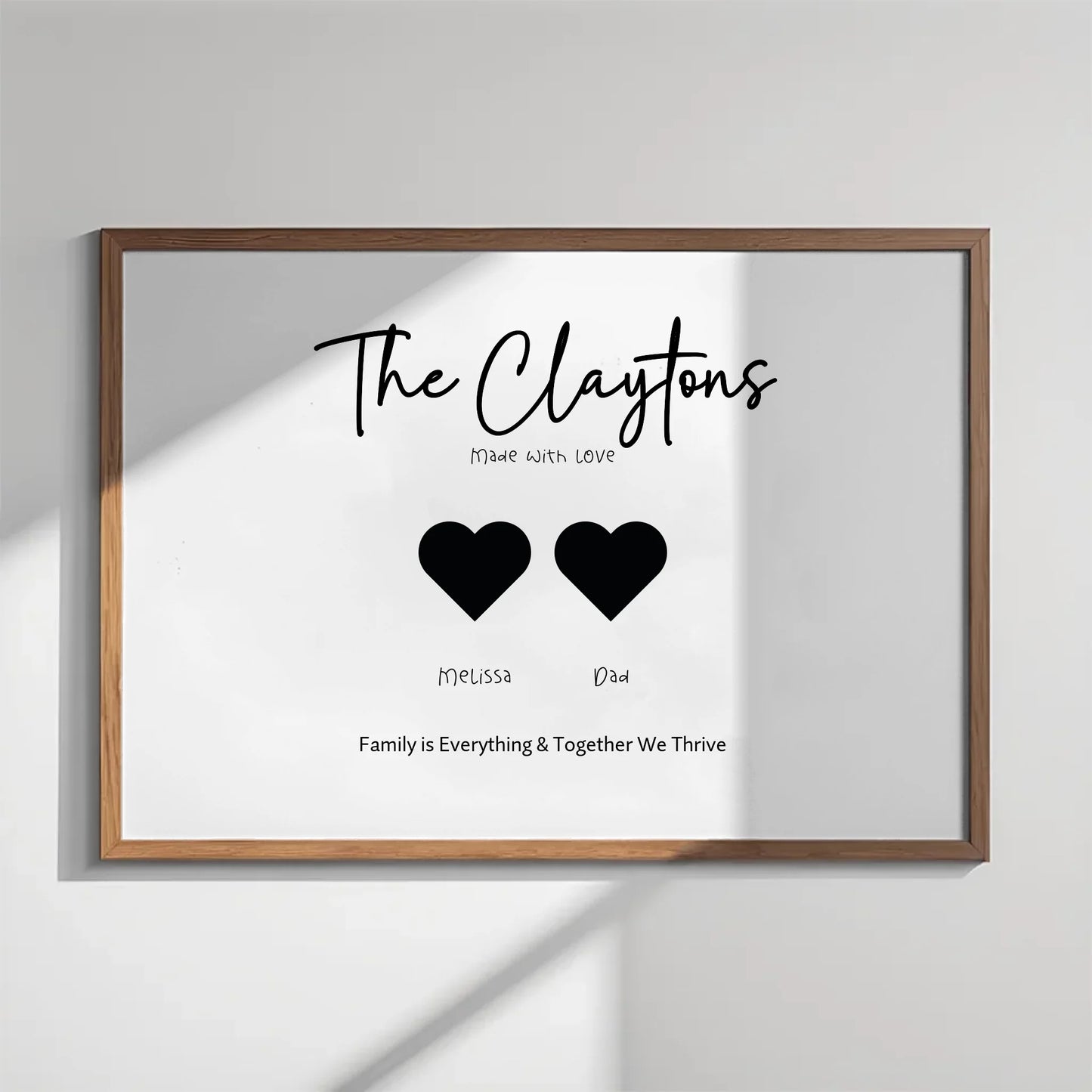 Our Family hearts and paw prints design