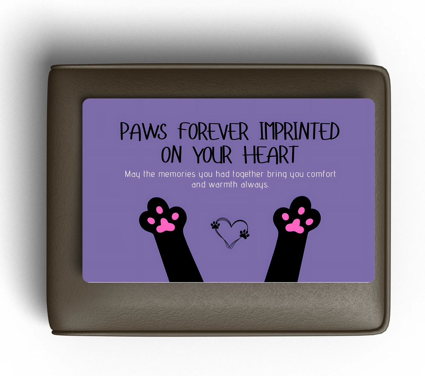 Custom photo pet remembrance card for cat owners