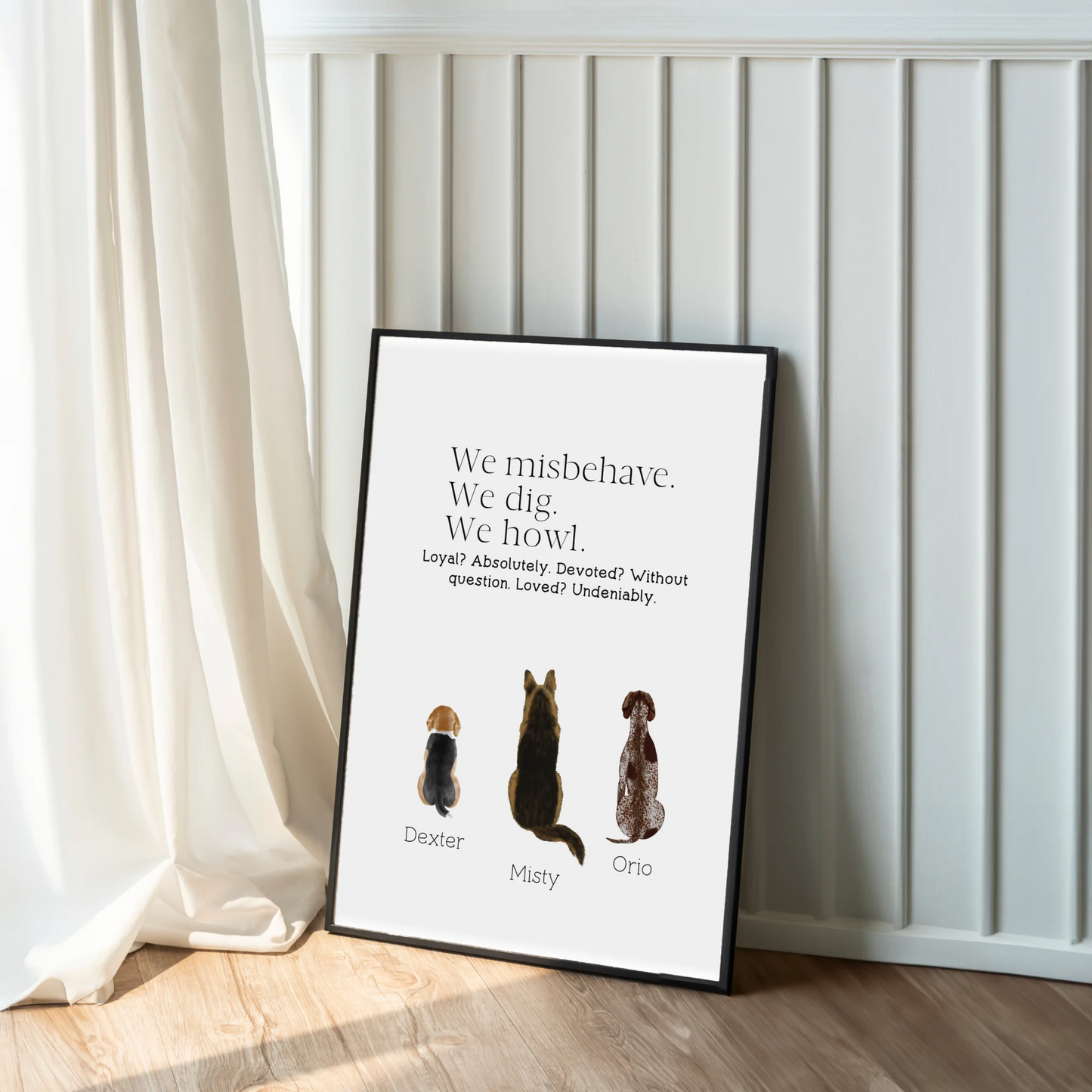 loyal devoted loved dog print