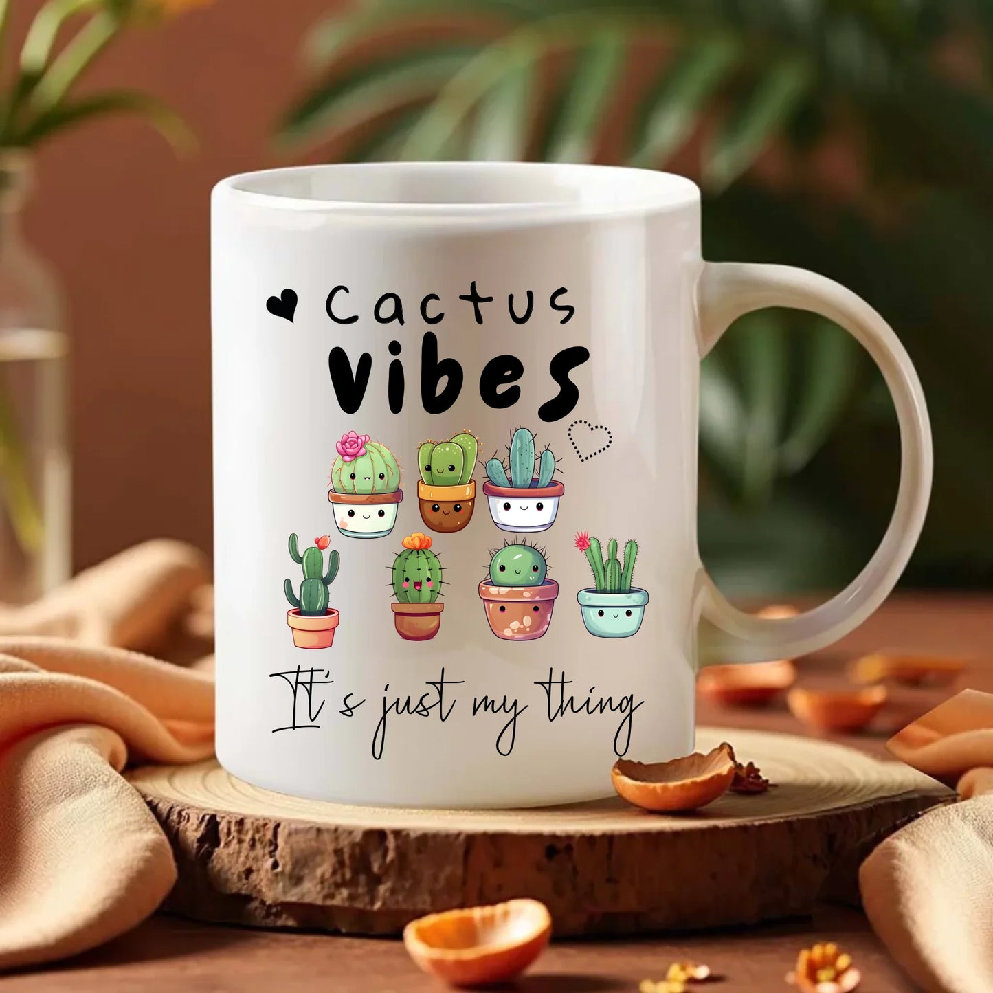 kawaii plant lover gift mug