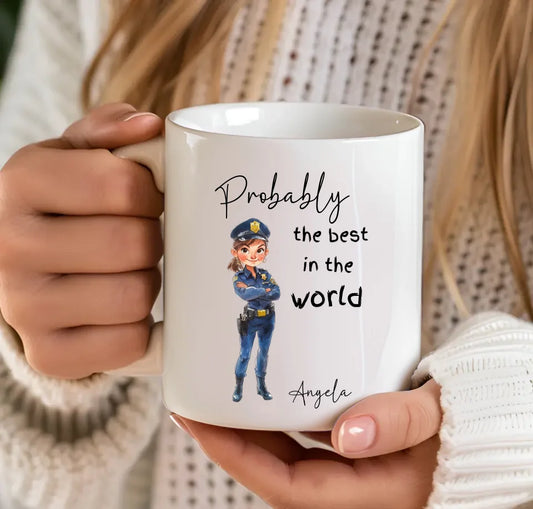 Funny police officer gift mug