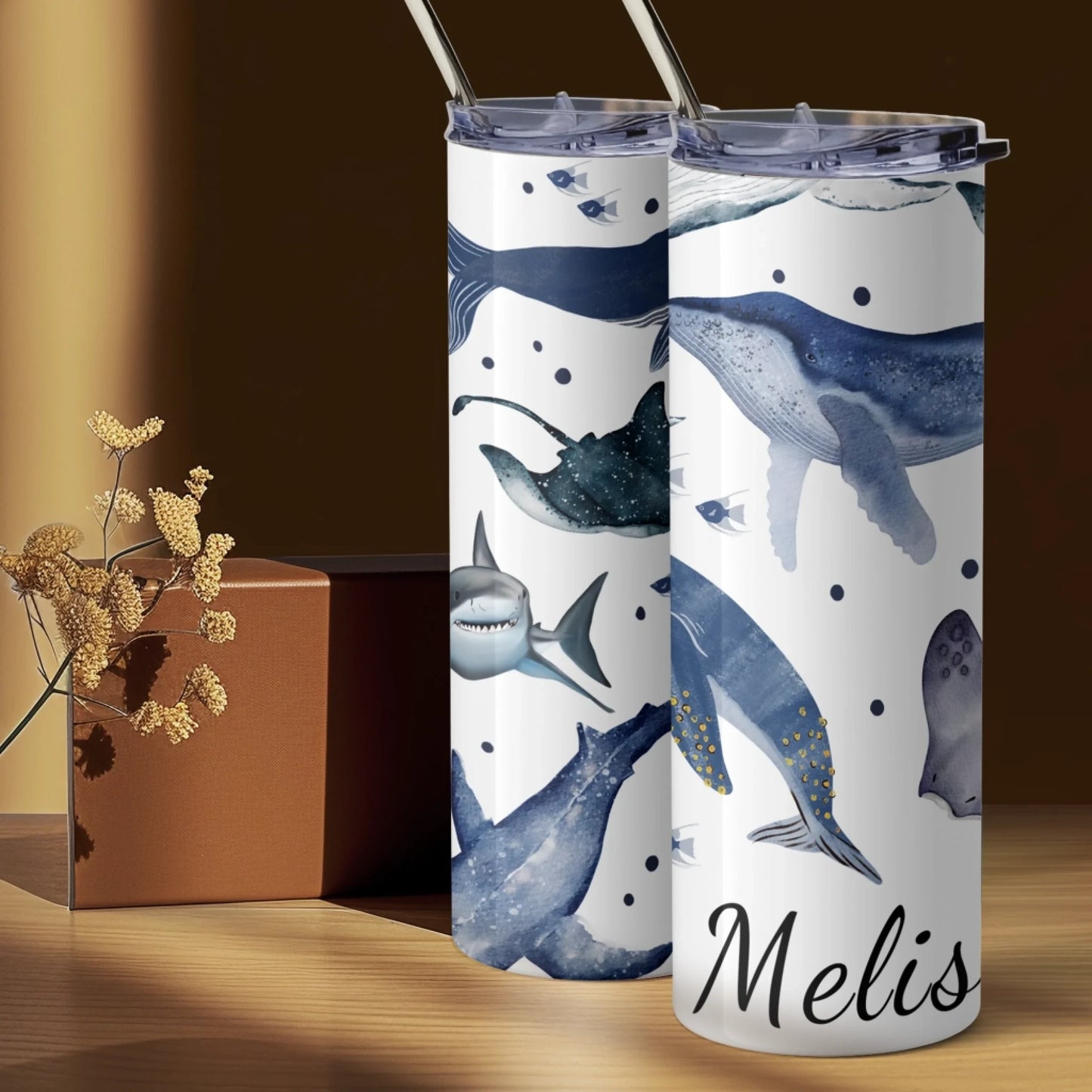 Whales and sharks Custom gift for marine life fans