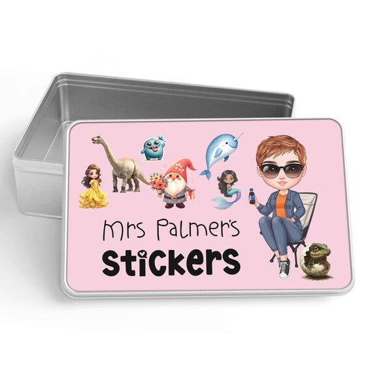 Custom teacher gift with name and character design