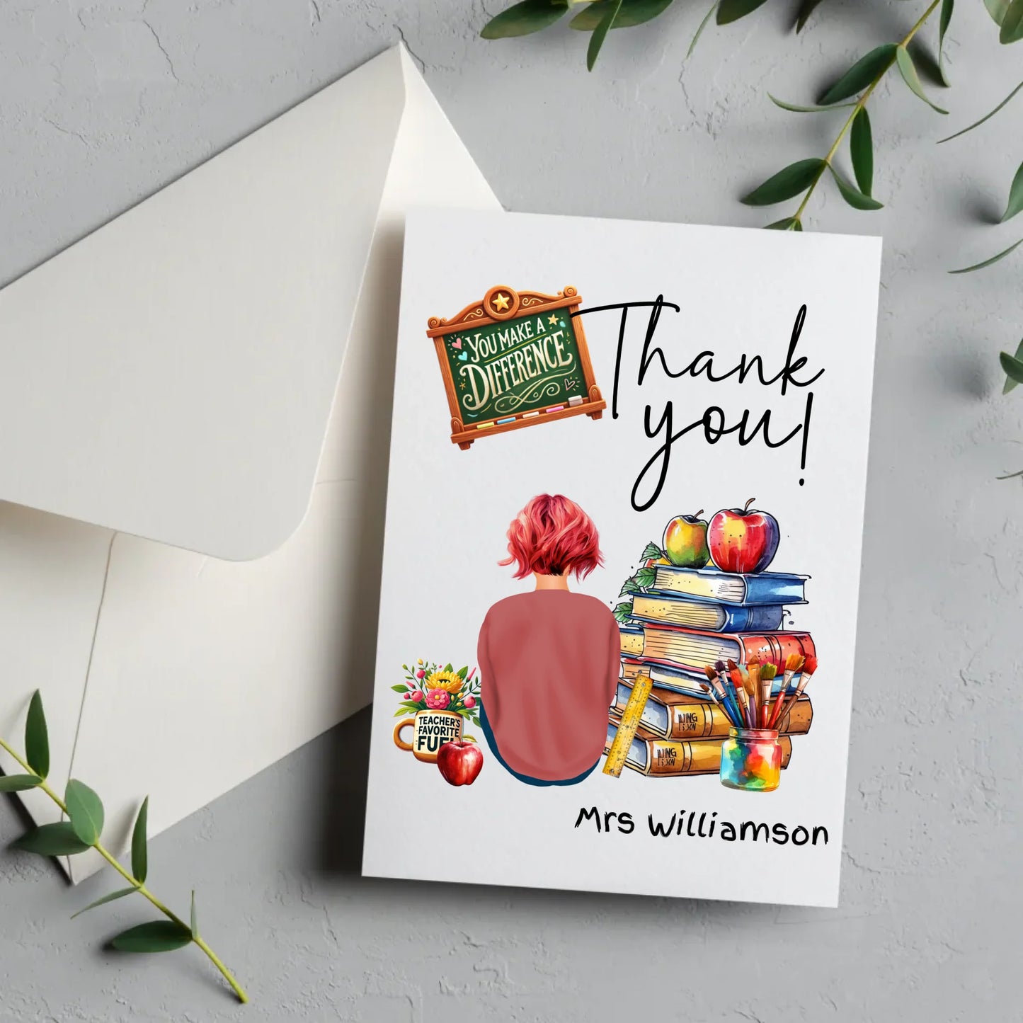 end of term teacher card gift