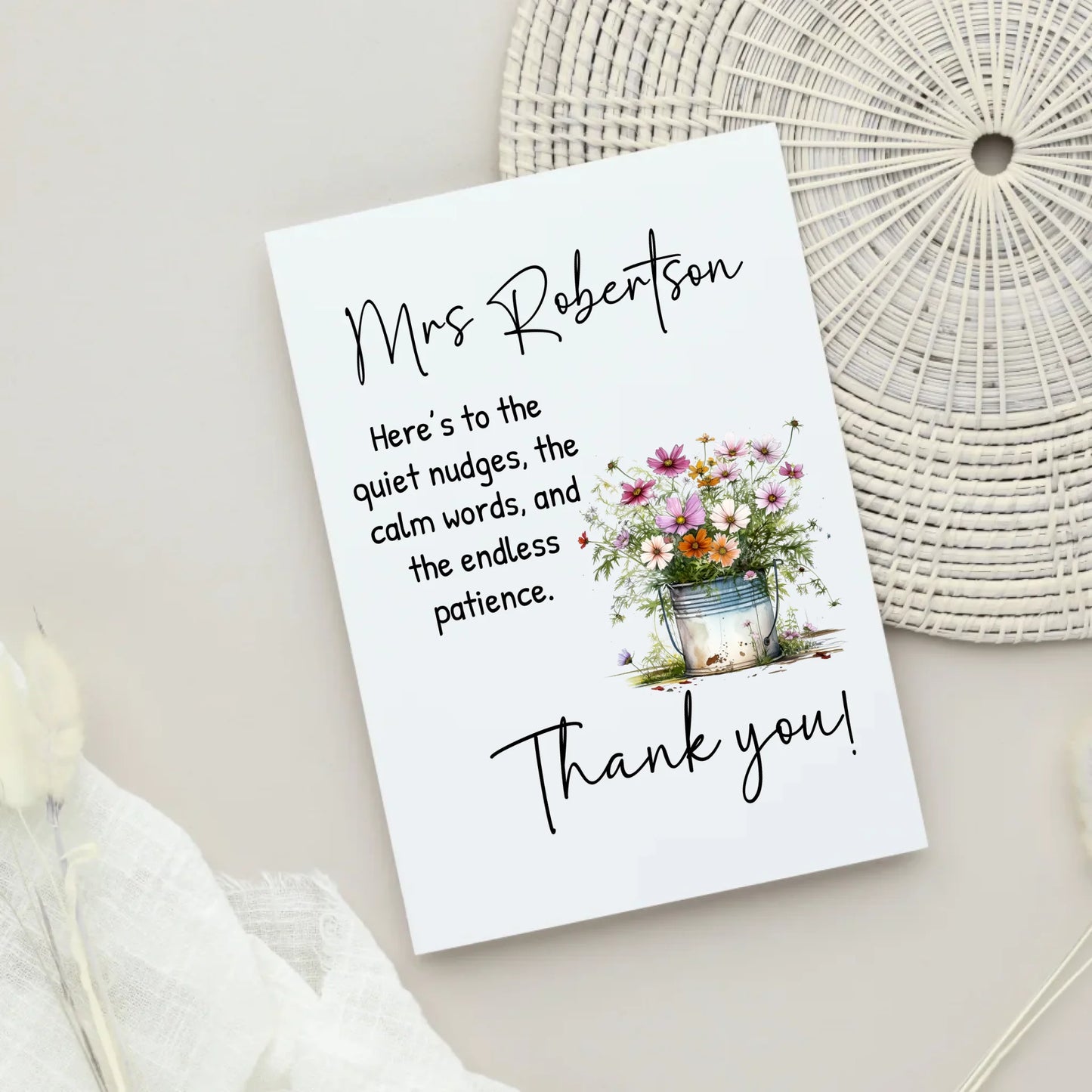 Custom teacher leaving card UK