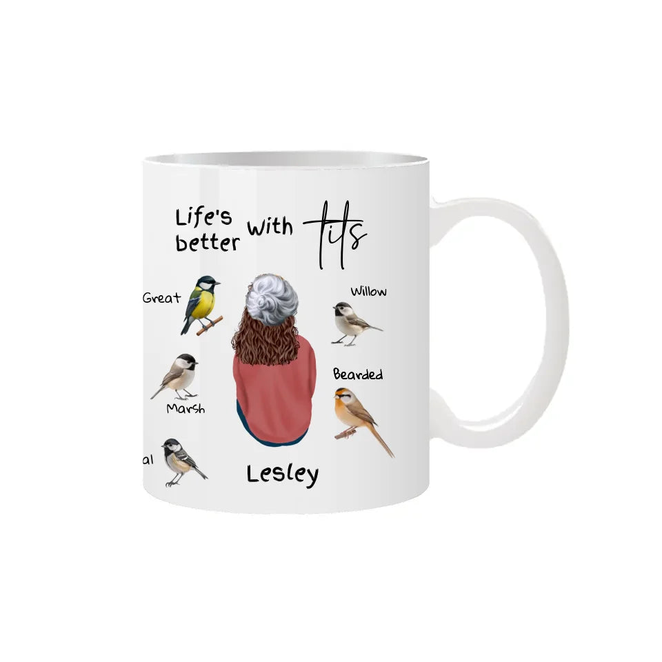 Personalised birdwatcher coffee mug