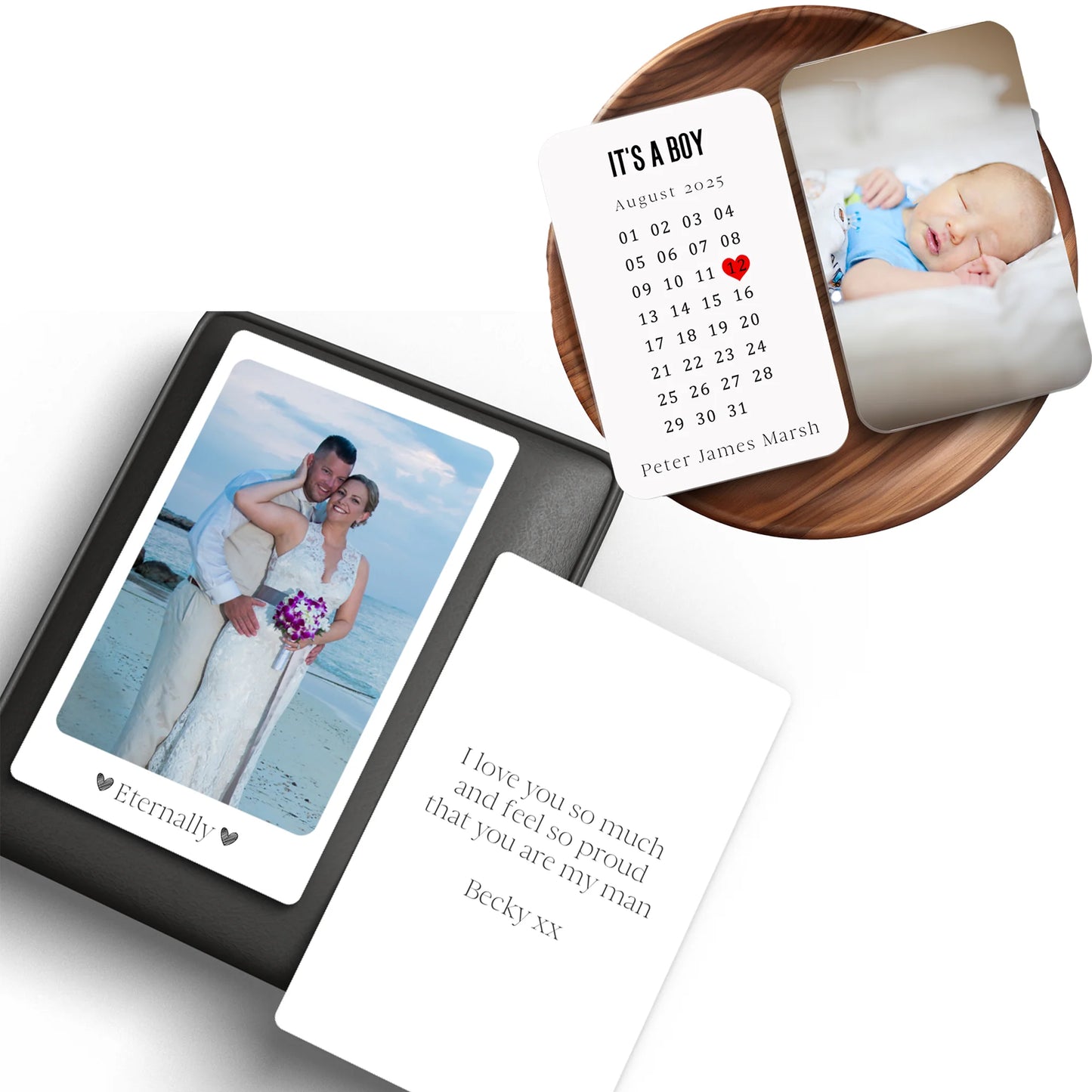 Personalised wallet card with special date