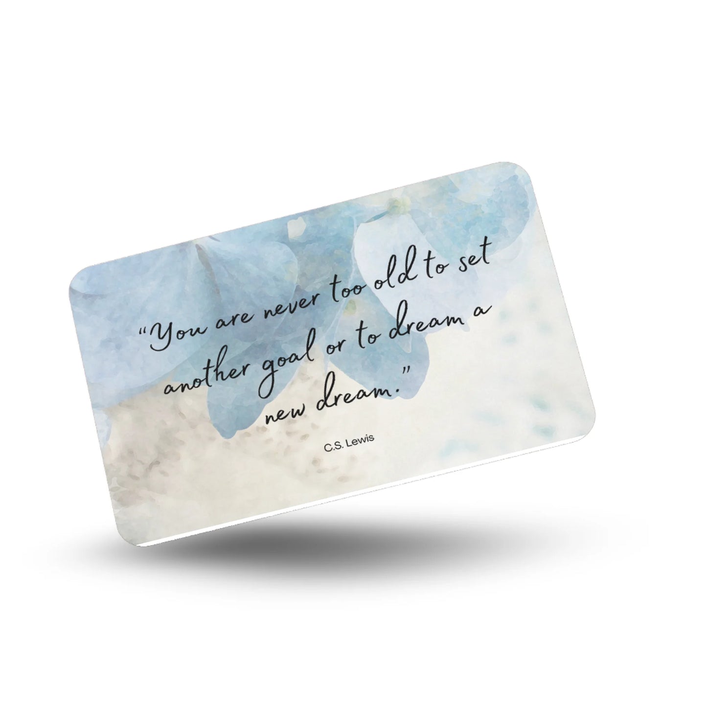 personalised wallet keepsake with uplifting quotes