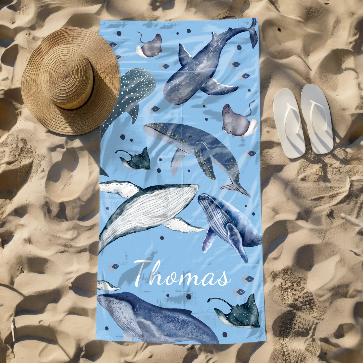 Sea creature kids towel for beach
