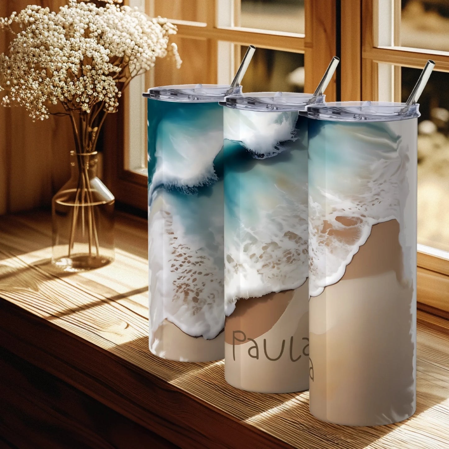 Coastal design travel flask UK
