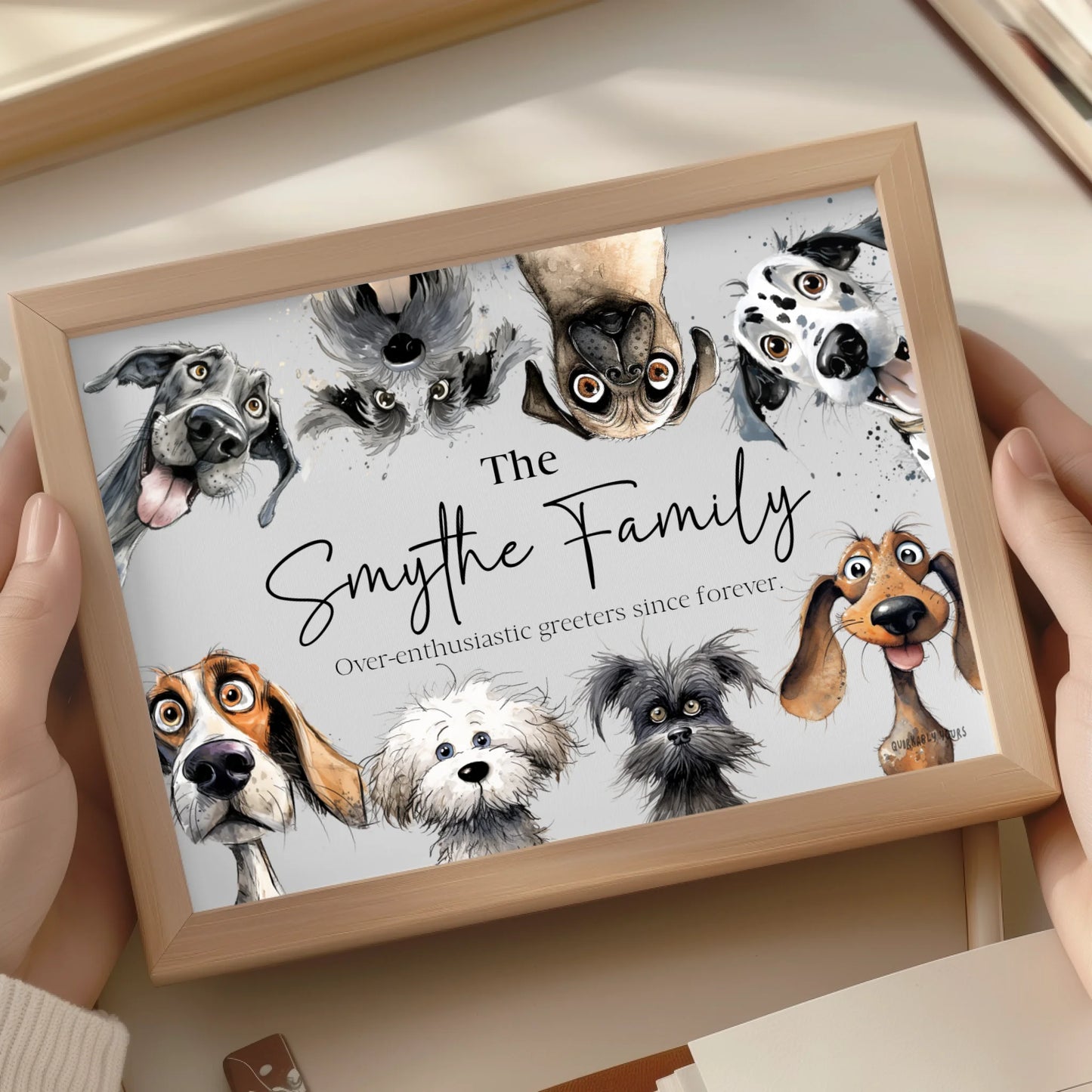 Custom Dog Family Wall Art