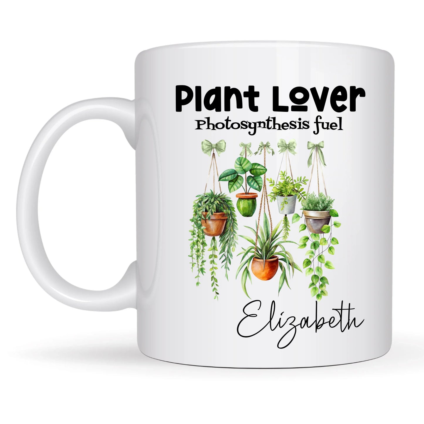 Plant lover personalised mug with hanging houseplants