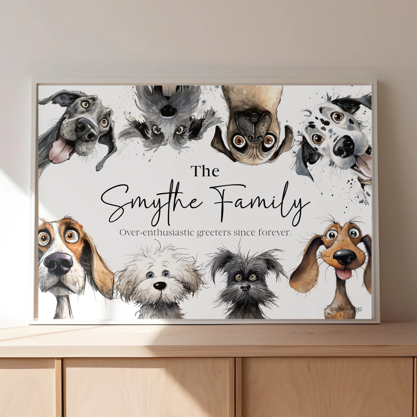 Personalised Dog Family Print