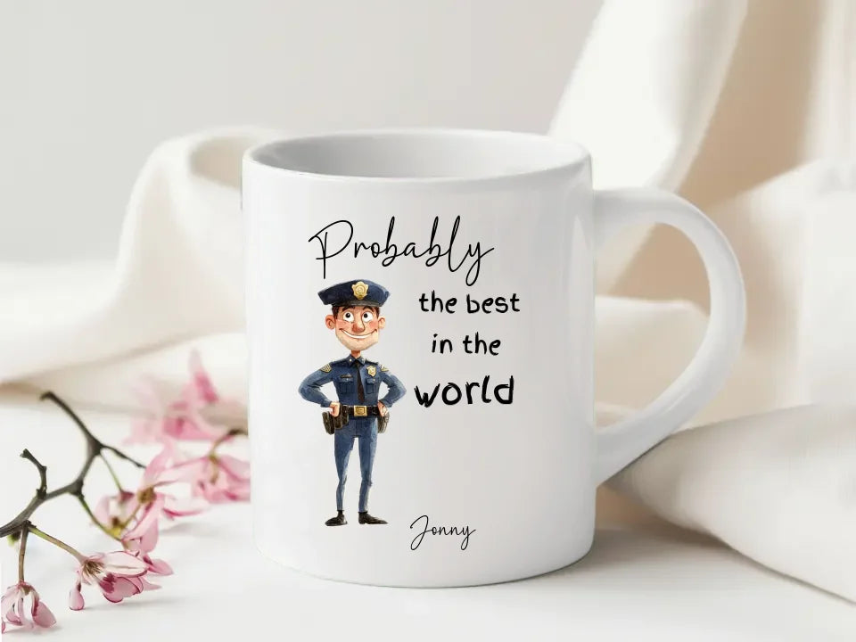 Personalised policeman mug