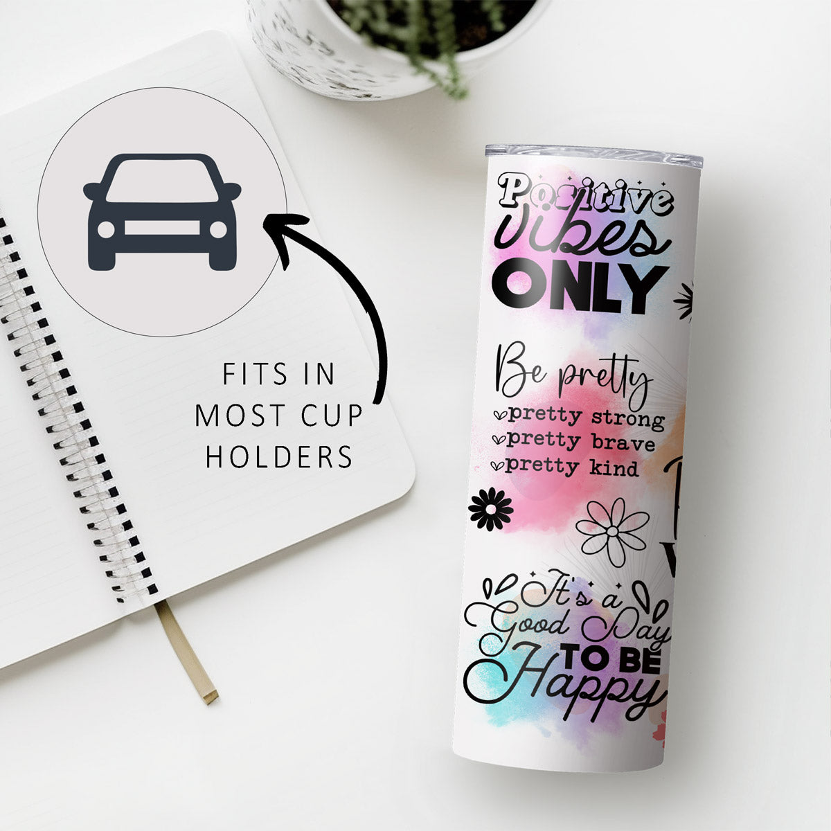 Positive quotes drinks bottle – self-care gift for daily use