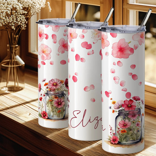 Wildflower jar insulated mug