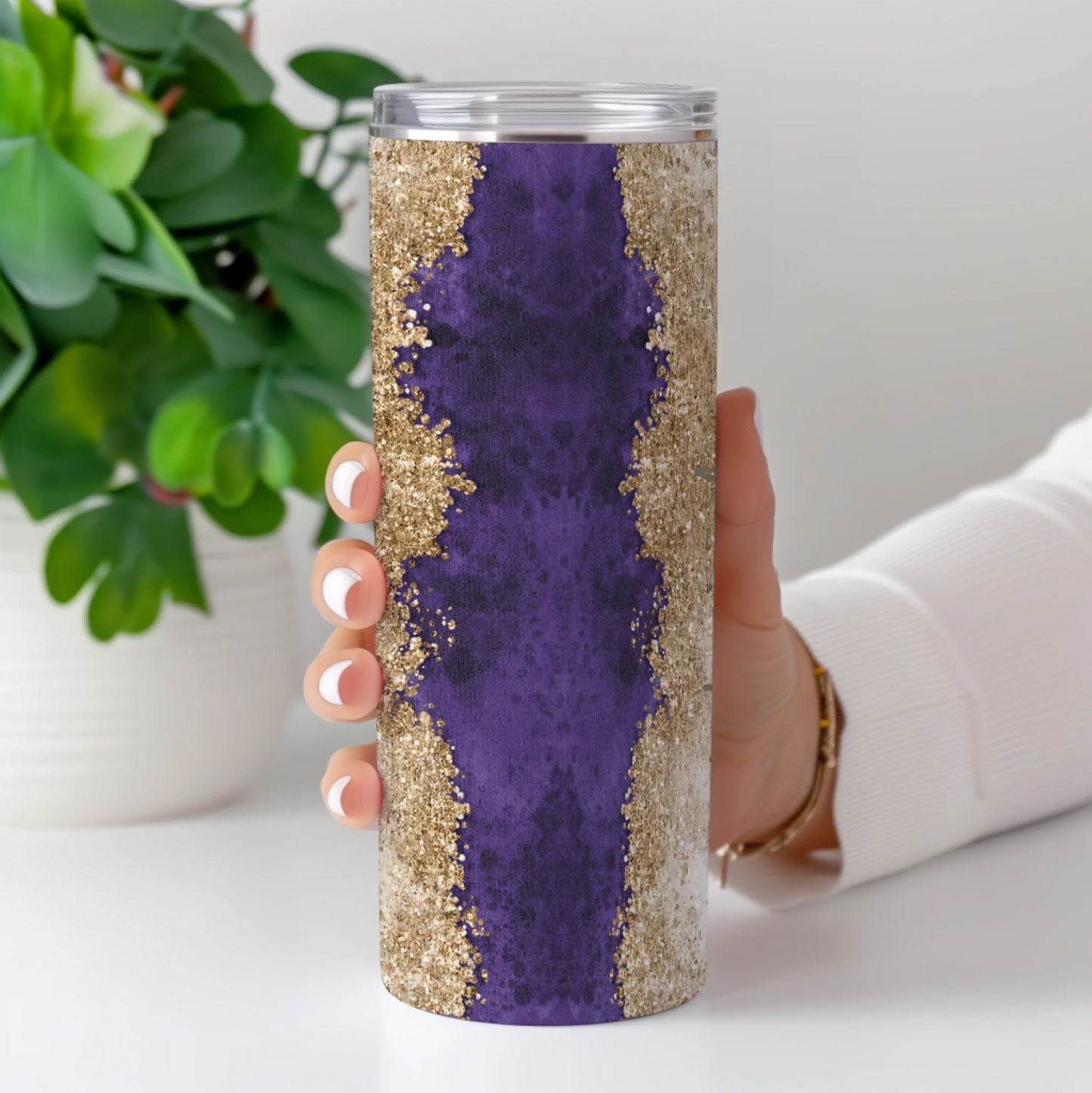 glam glittery tumbler gift idea